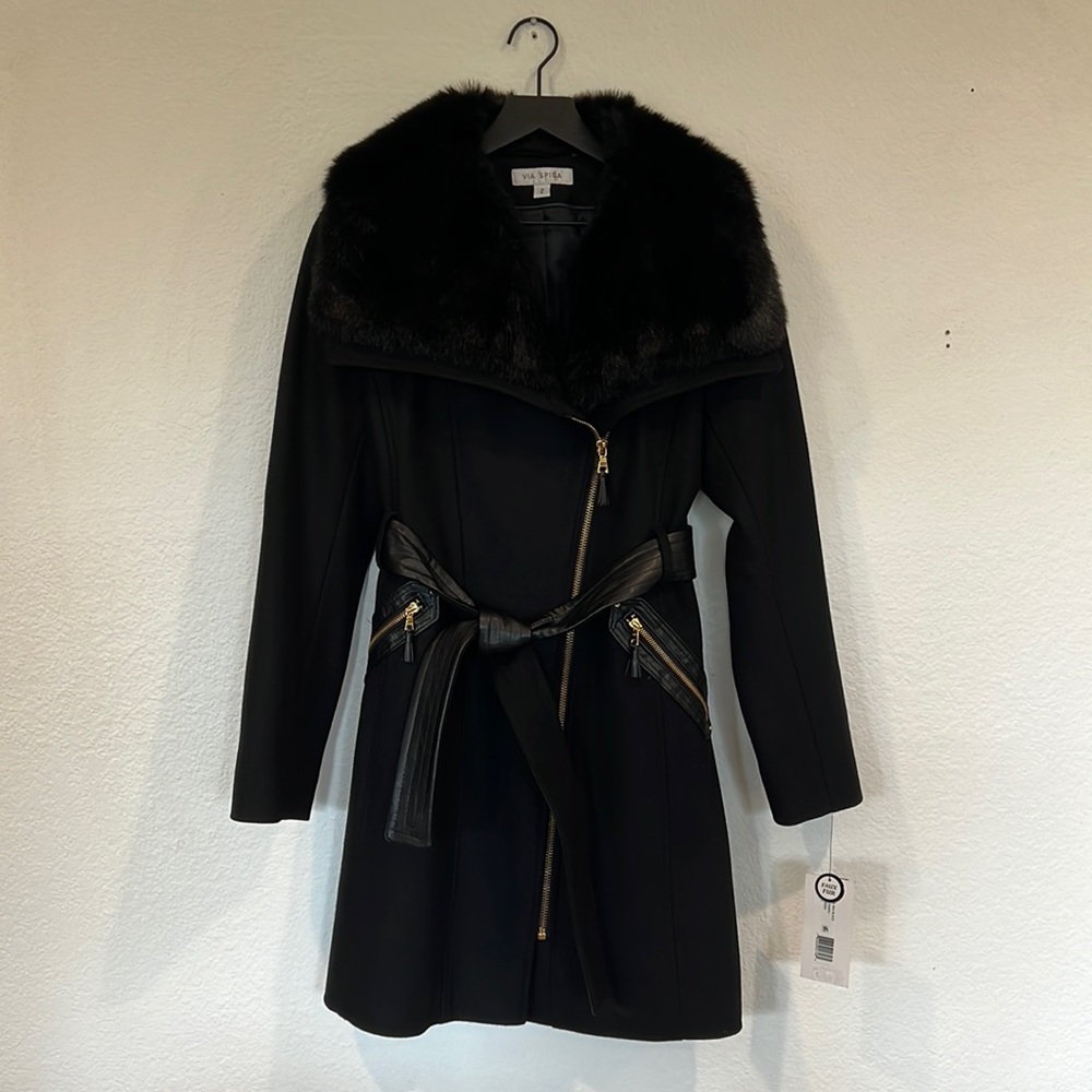 Via Spiga Wool Blend Coat